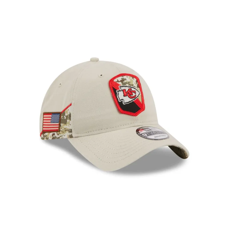Kansas City Chiefs 2023 Salute to Service 9TWENTY Adjustable Hat sold by New Era