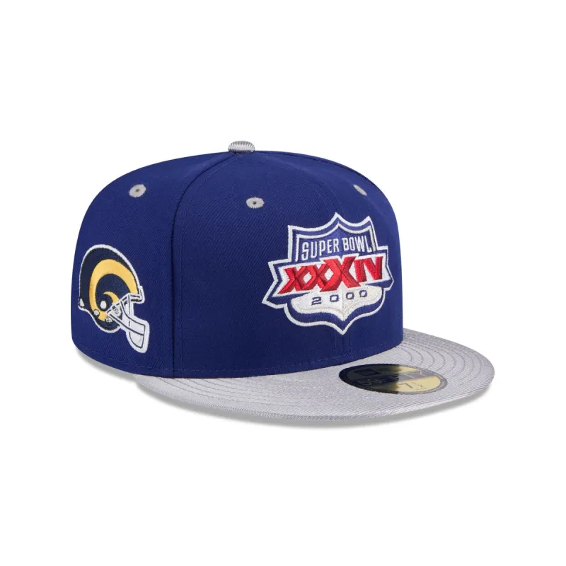 Los Angeles Rams Super Bowl Side Patch 59FIFTY Fitted Hat sold by New Era