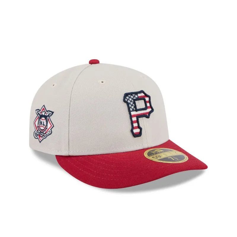 Pittsburgh Pirates Independence Day 2024 Low Profile 59FIFTY Fitted Hat sold by New Era