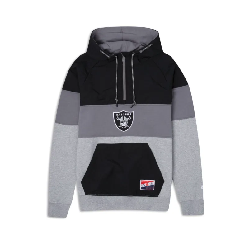 Las Vegas Raiders Throwback Quarter Zip Hoodie sold by New Era
