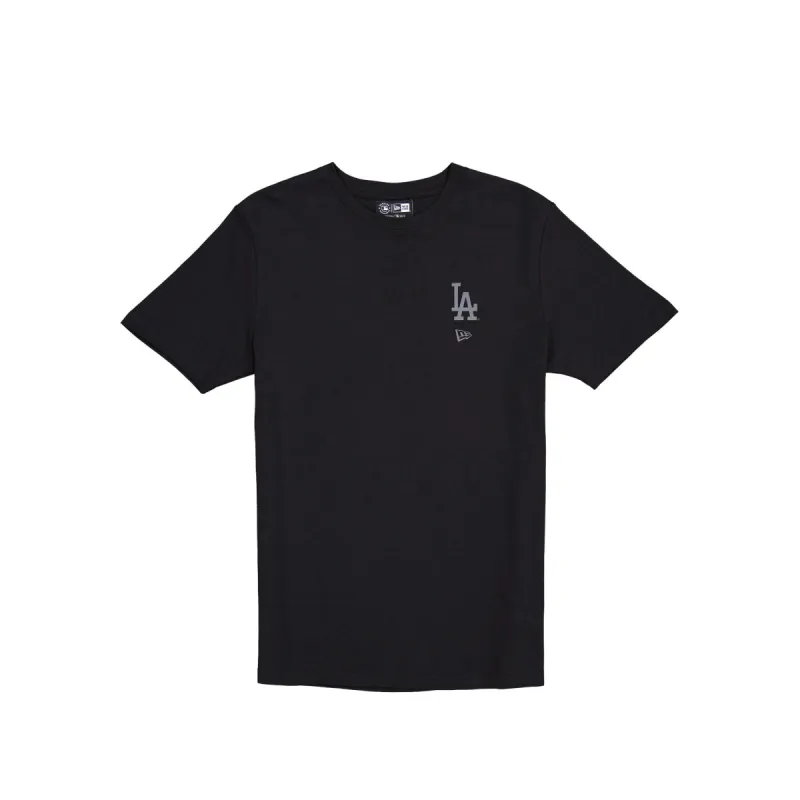 Los Angeles Dodgers Logo Essentials Tonal Black T-Shirt sold by New Era