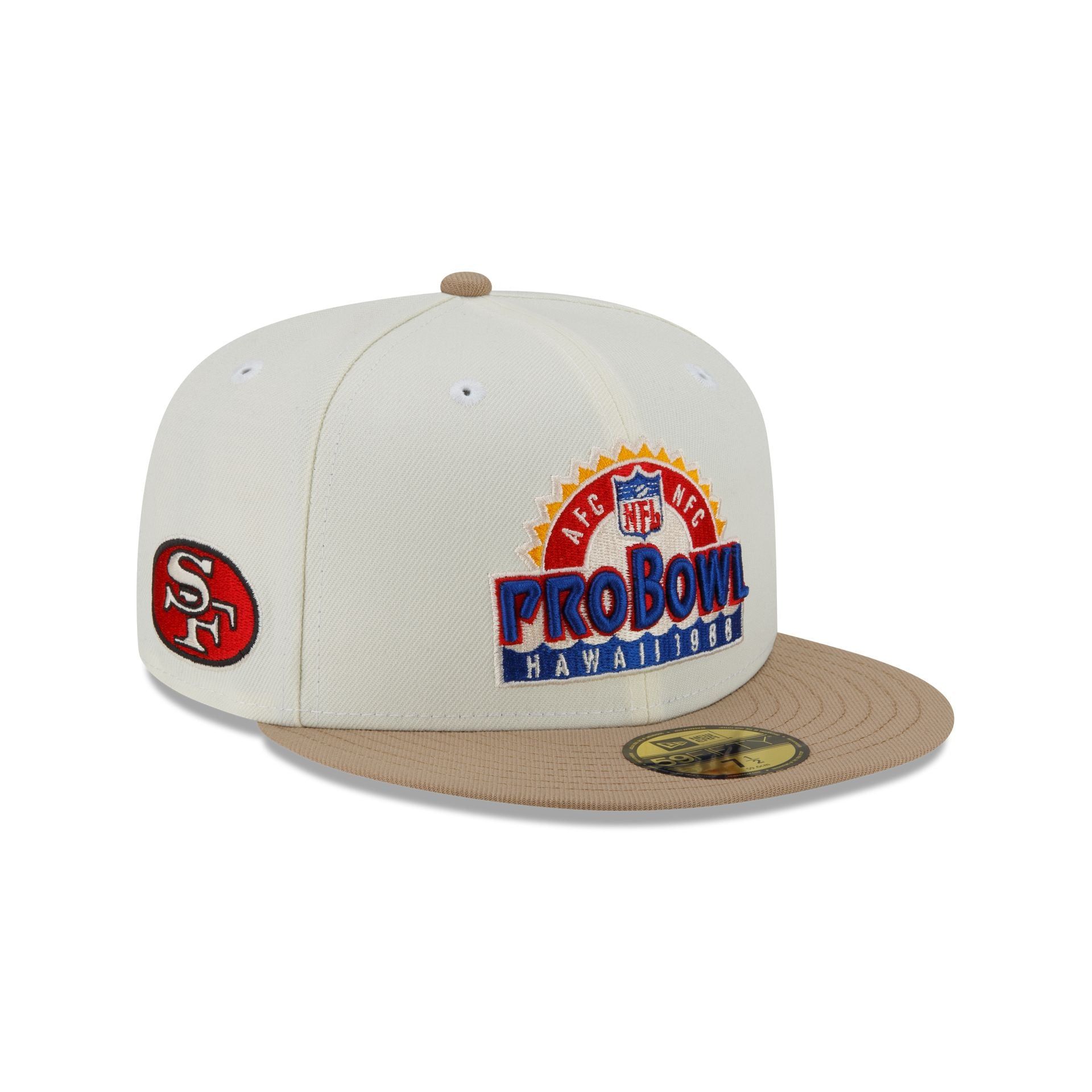 Just Caps Camel Visor San Francisco 49ers 59FIFTY Fitted Hat sold by New Era