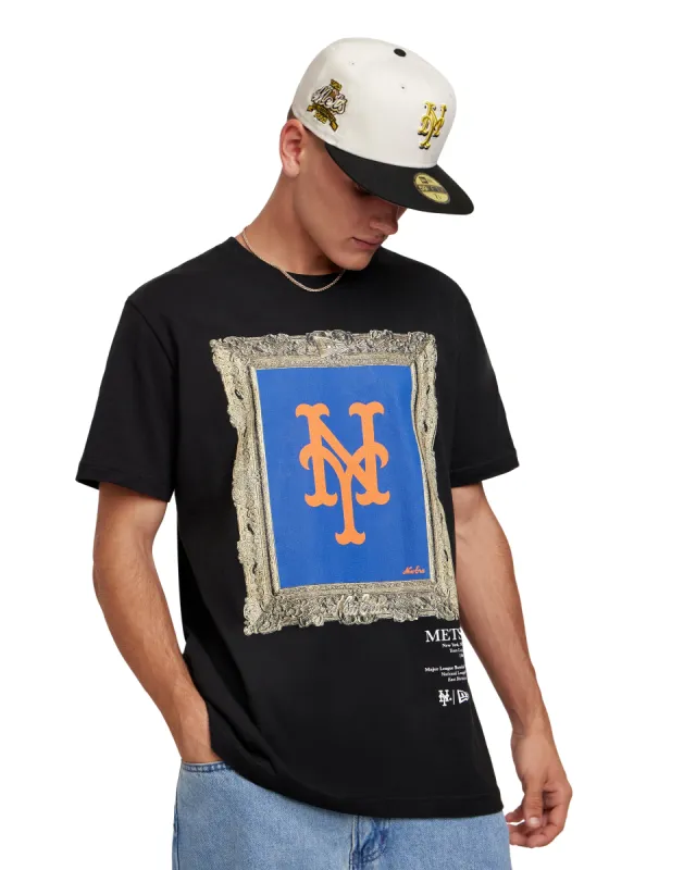 New York Mets Curated Customs Black T-Shirt sold by New Era