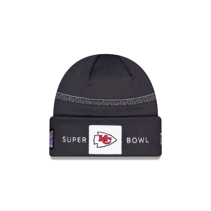 Kansas City Chiefs Super Bowl LVIII Sideline Cuff Knit Hat sold by New Era