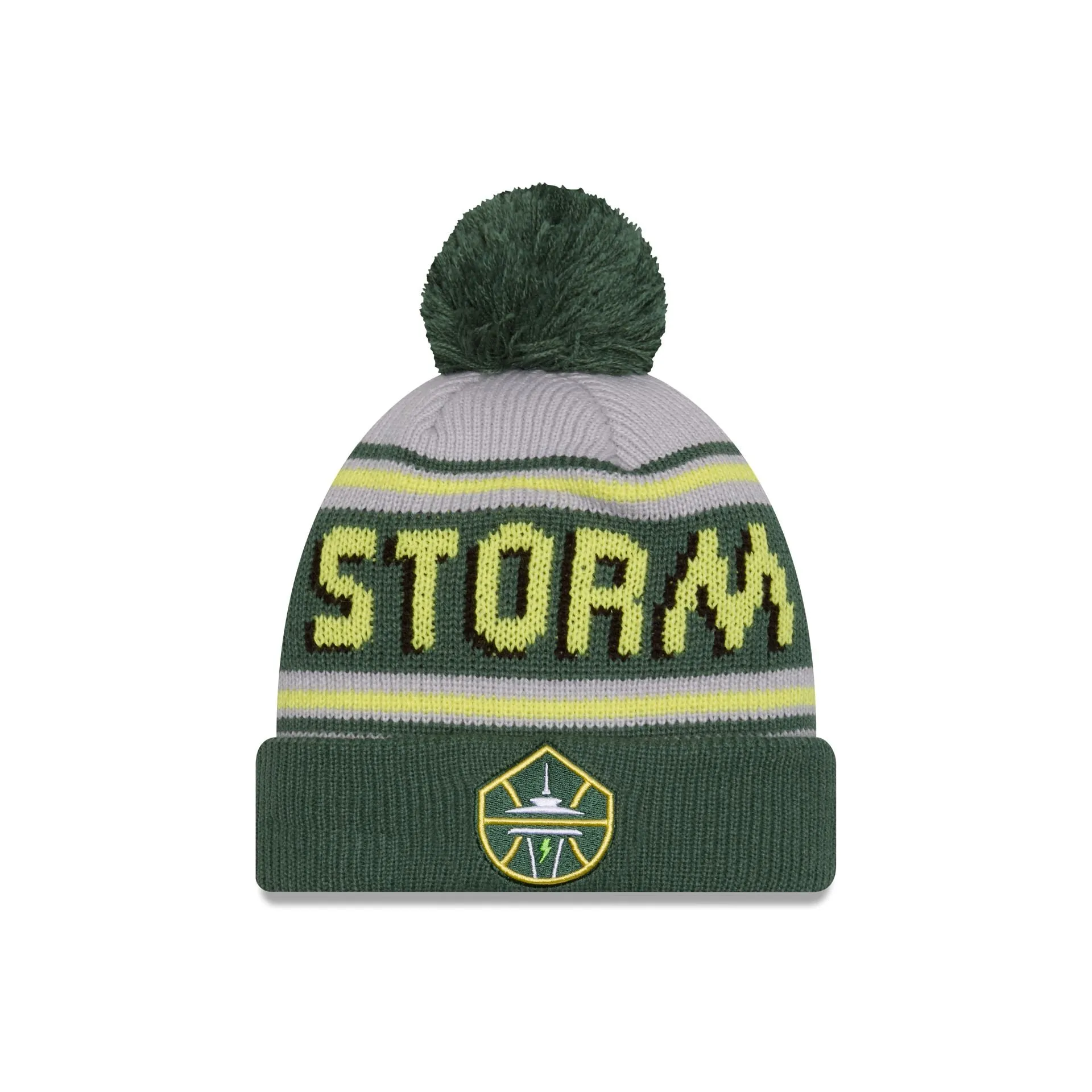 Seattle Storm 2024 Team Pom Knit Hat sold by New Era