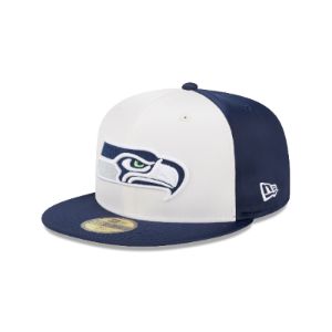 Seattle Seahawks Throwback Satin 59FIFTY Fitted Hat sold by New Era