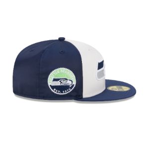 Seattle Seahawks Throwback Satin 59FIFTY Fitted Hat sold by New Era