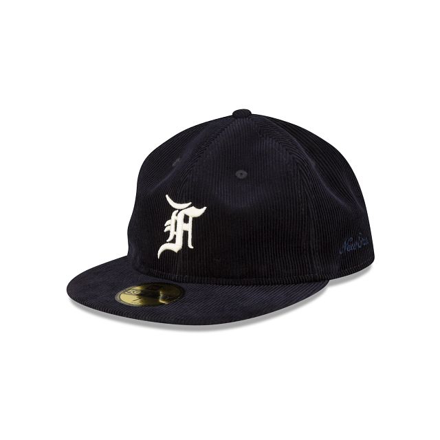 Fear of God Essentials Corduroy Navy 59FIFTY Fitted Hat sold by New Era