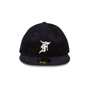 Fear of God Essentials Corduroy Navy 59FIFTY Fitted Hat sold by New Era