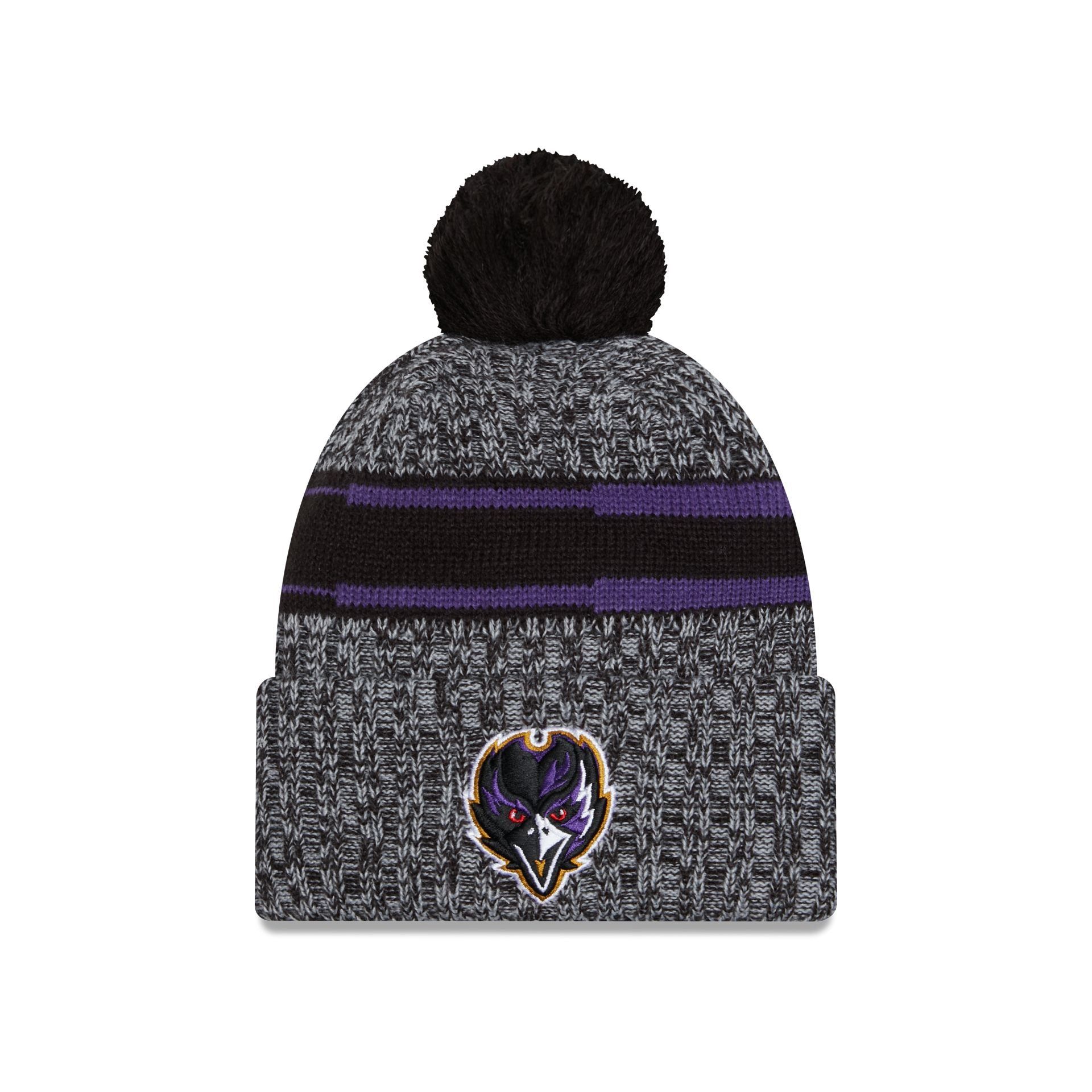 Baltimore Ravens 2023 Cold Weather Pom Knit sold by New Era