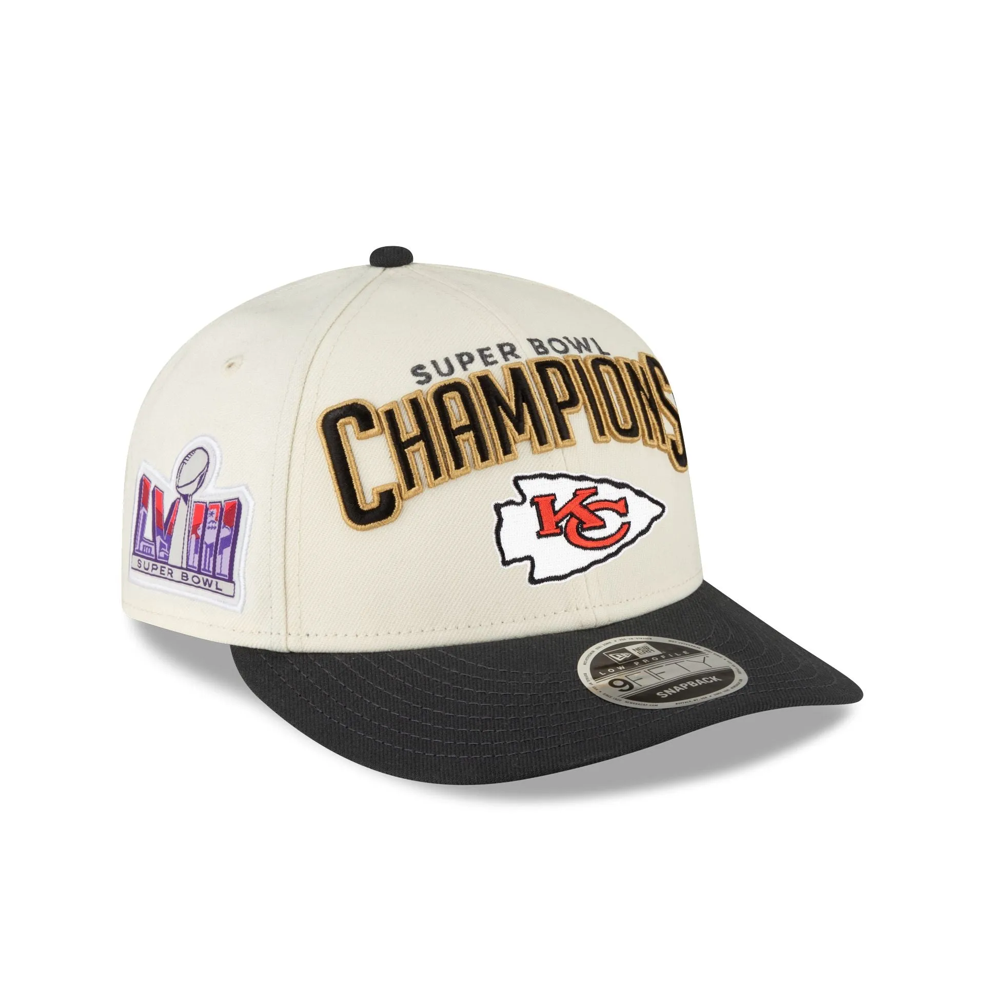 Kansas City Chiefs Super Bowl LVIII Champions Locker Room Low Profile 9FIFTY Snapback Hat sold by New Era