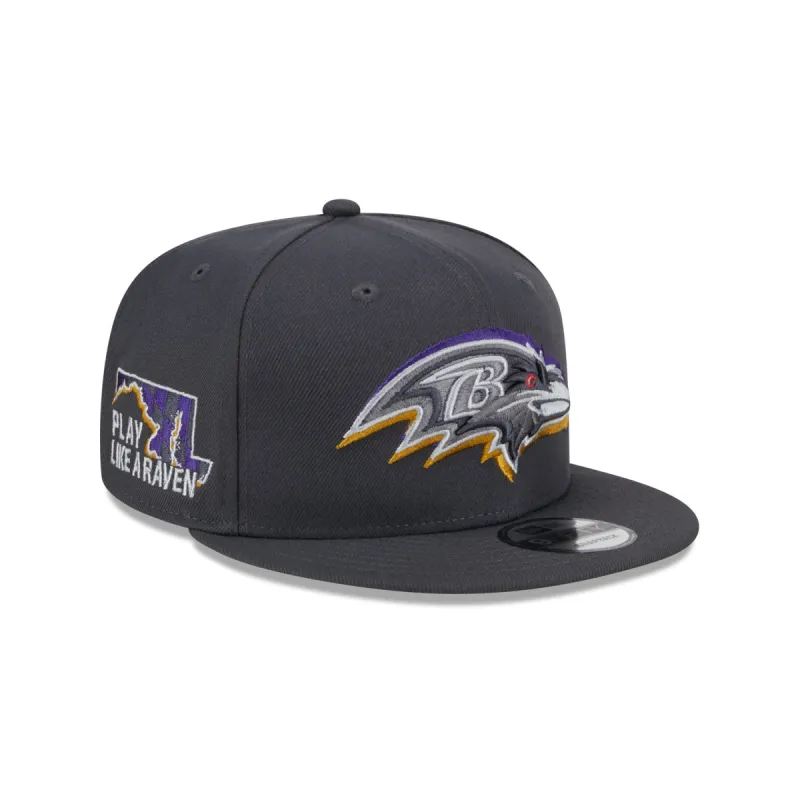 Baltimore Ravens 2024 Draft 9FIFTY Snapback Hat sold by New Era