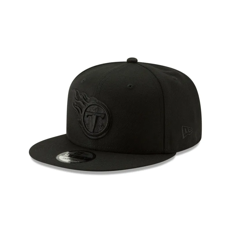Tennessee Titans Basic Black on Black 9FIFTY Snapback Hat sold by New Era