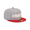 Kansas City Chiefs Heather Pinstripe 59FIFTY Fitted Hat sold by New Era