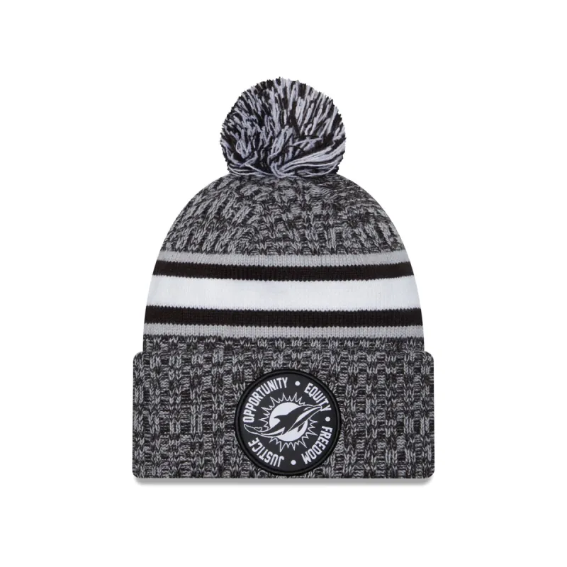 Miami Dolphins 2023 Inspire Change Pom Knit Hat sold by New Era