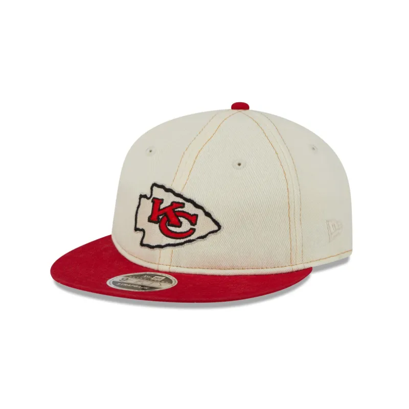 Kansas City Chiefs Chrome Denim Retro Crown 9FIFTY Adjustable Hat sold by New Era
