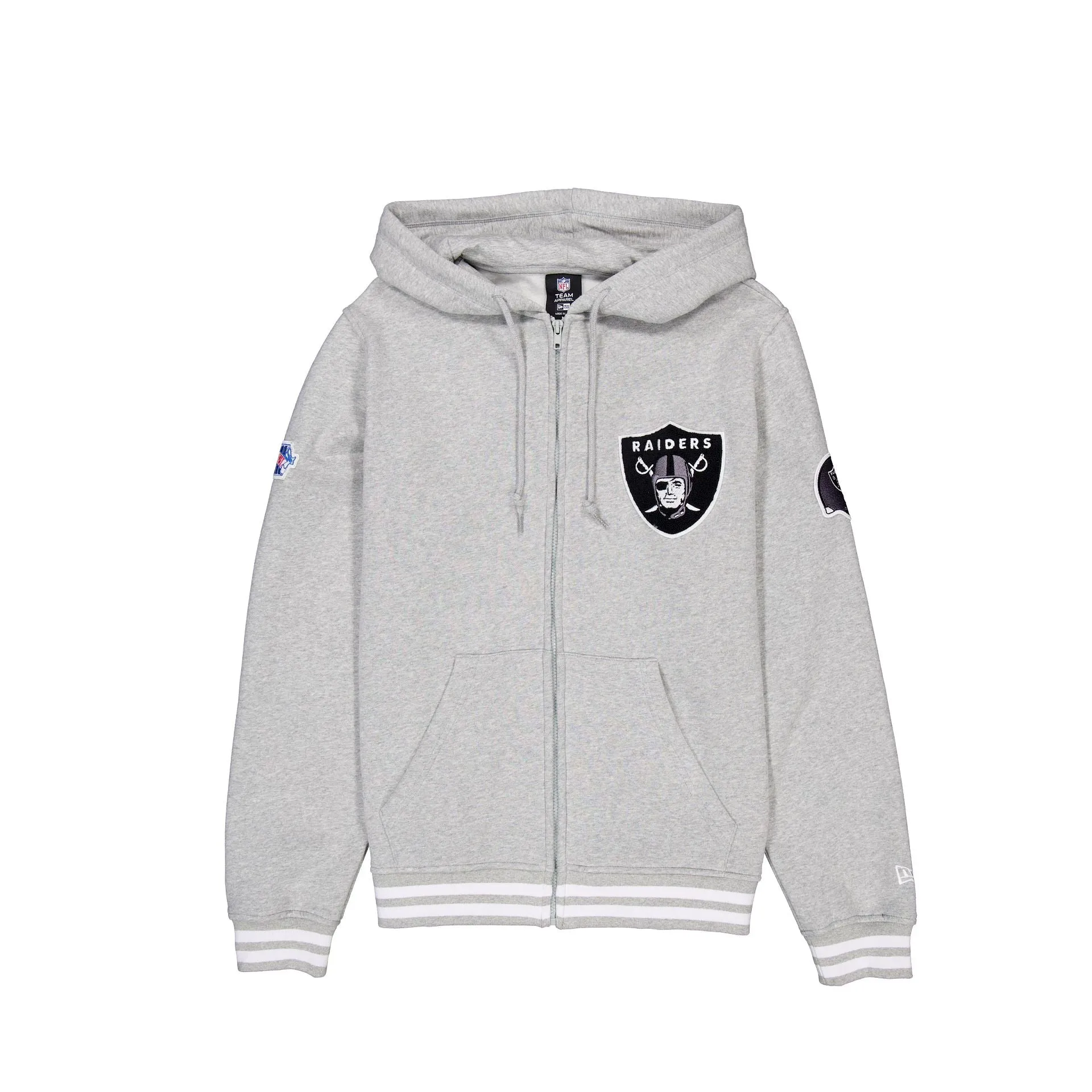 Las Vegas Raiders Gray Logo Select Full-Zip Hoodie sold by New Era