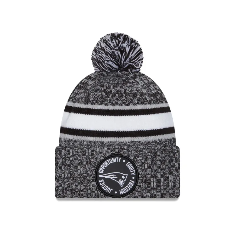 New England Patriots 2023 Inspire Change Pom Knit Hat sold by New Era