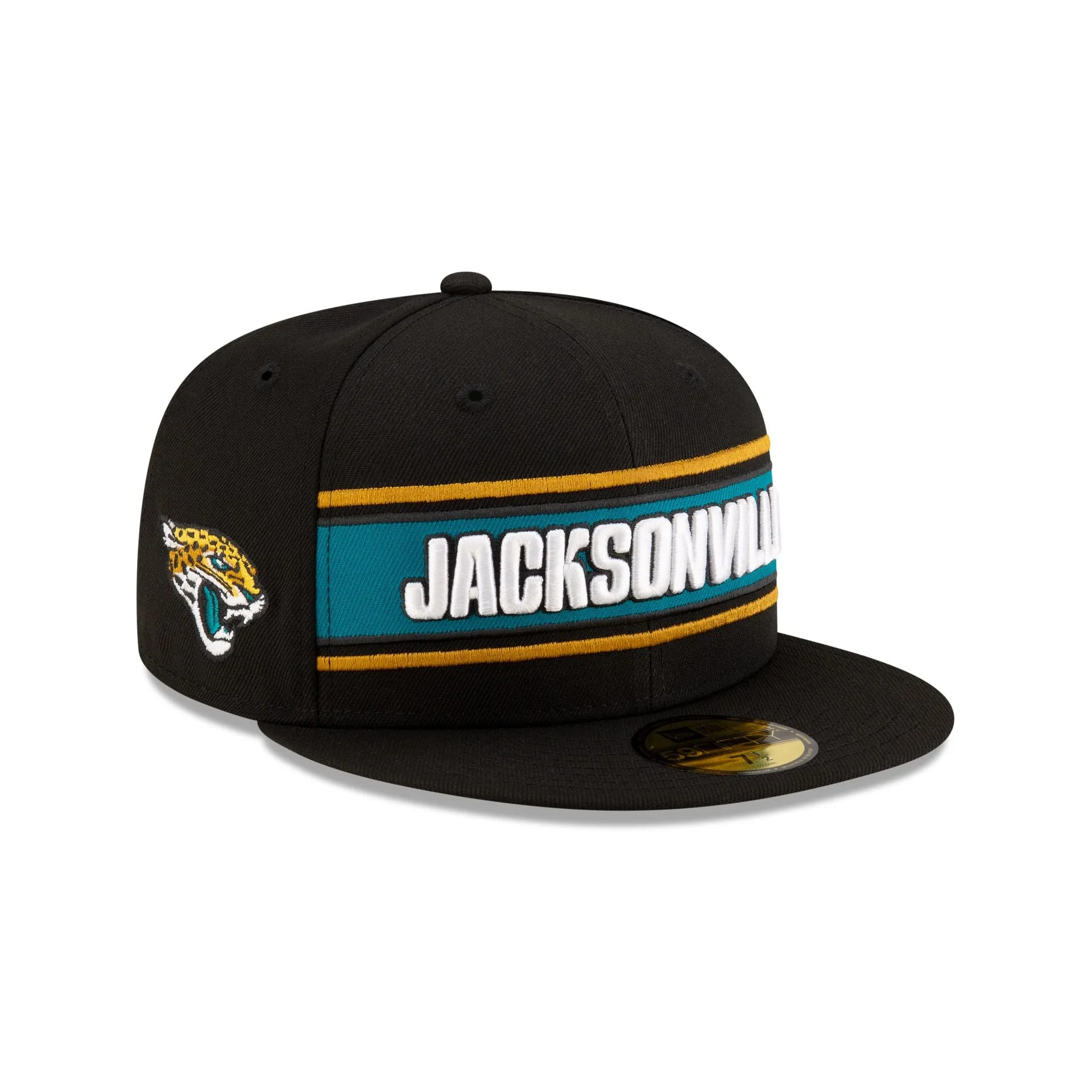 Jacksonville Jaguars 2024 Sideline Black 59FIFTY Fitted Hat sold by New Era