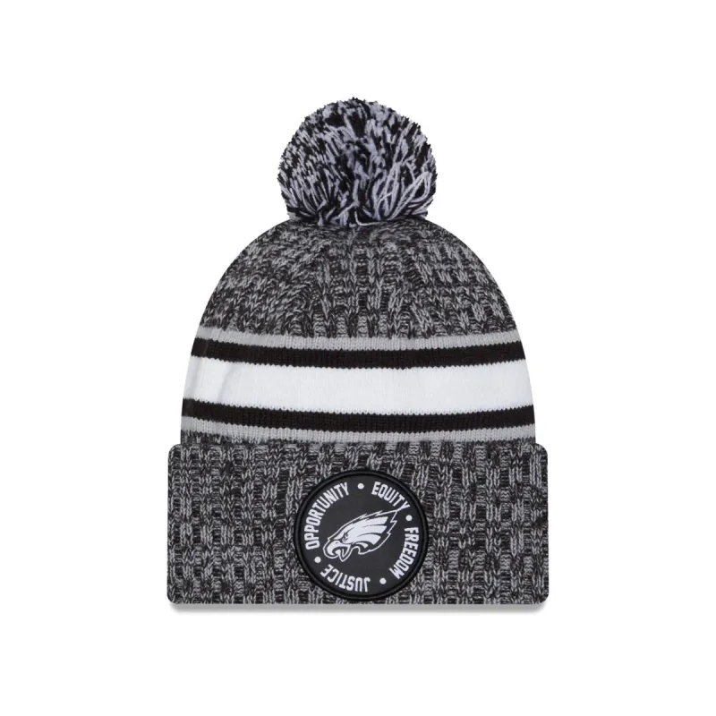 Philadelphia Eagles 2023 Inspire Change Pom Knit Hat sold by New Era