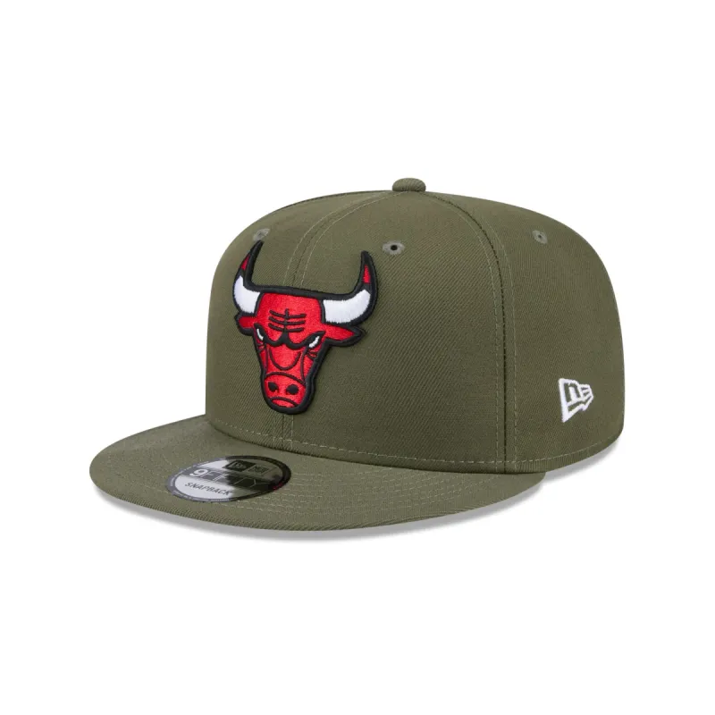 Chicago Bulls Olive 9FIFTY Snapback Hat sold by New Era