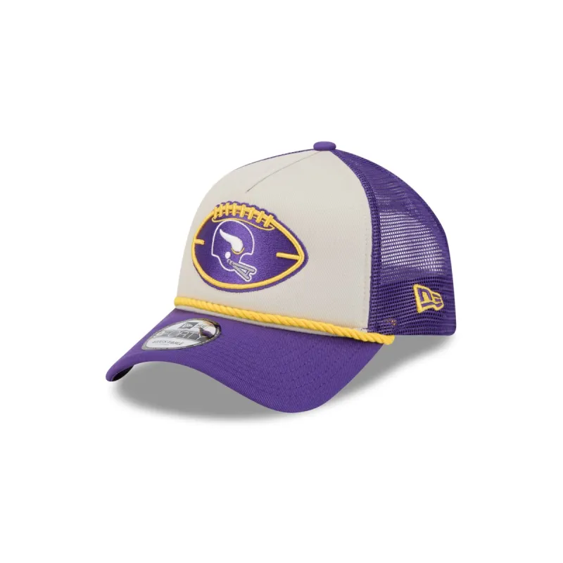 Minnesota Vikings 2024 Historic Sideline 9FORTY A-Frame Snapback Hat sold by New Era