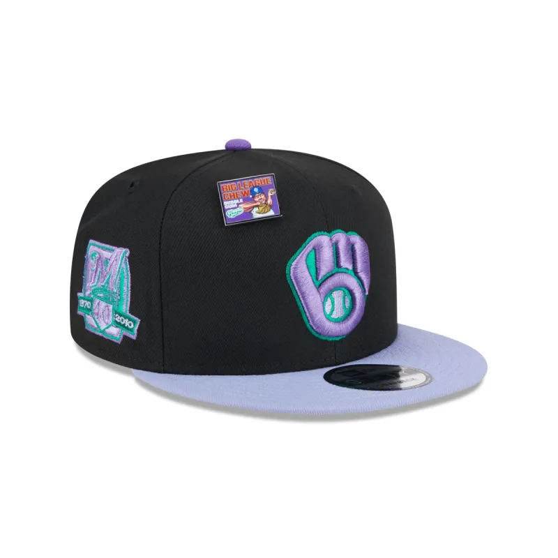 Big League Chew X Milwaukee Brewers Grape 9FIFTY Snapback Hat sold by New Era