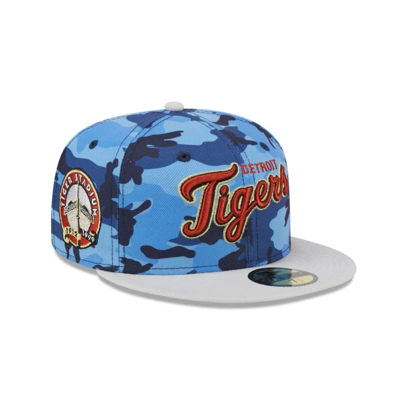 Detroit Tigers Blue Camo 59FIFTY Fitted Hat sold by New Era