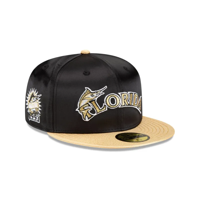 Miami Marlins Metallic Gold 59FIFTY Fitted Hat sold by New Era