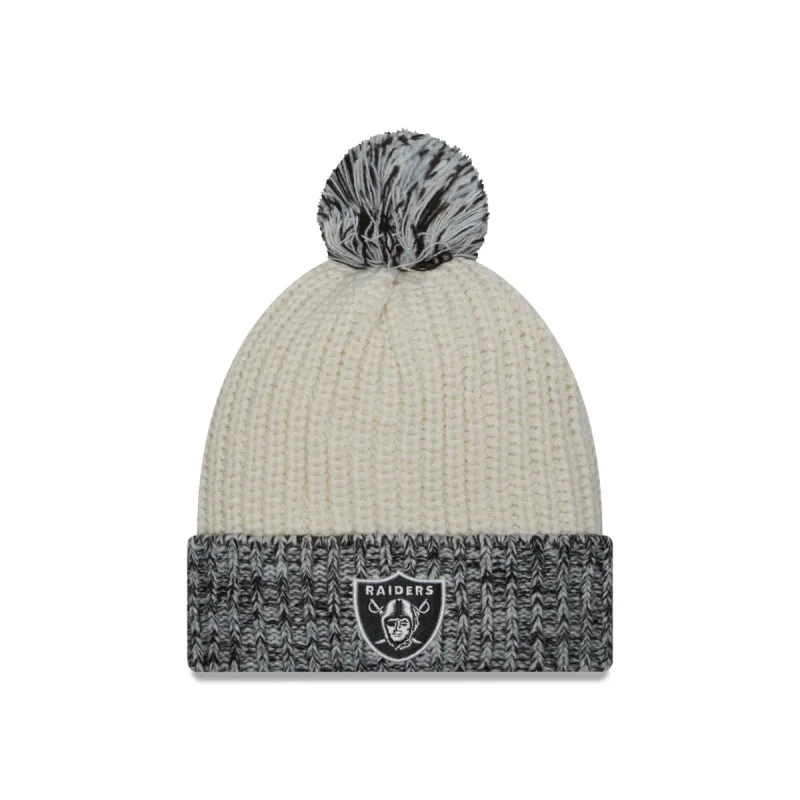 Las Vegas Raiders Throwback Women's Pom Knit Hat sold by New Era