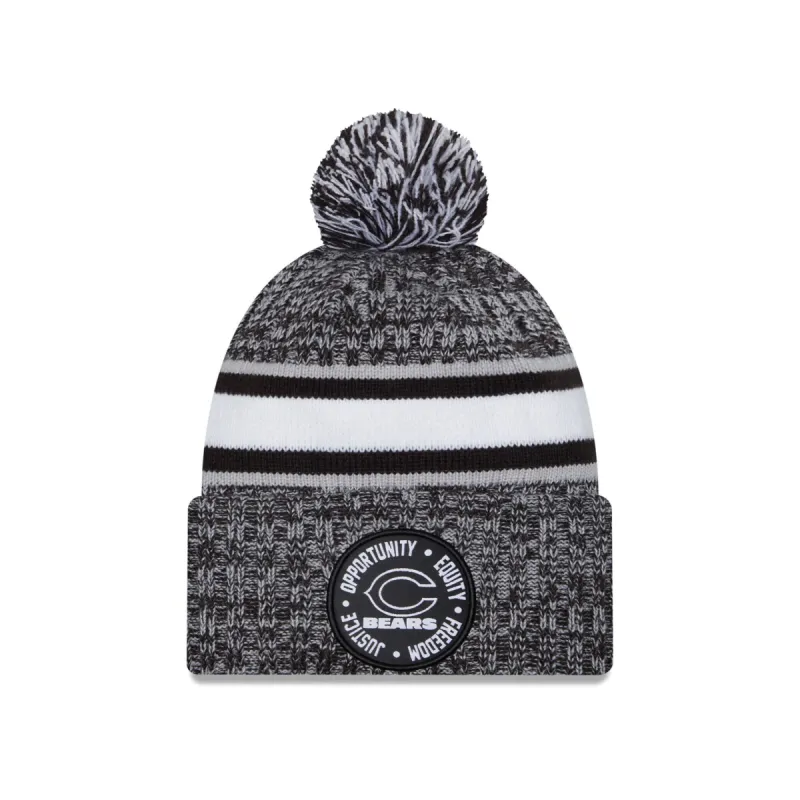 Chicago Bears 2023 Inspire Change Pom Knit Hat sold by New Era