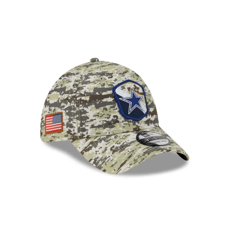 Dallas Cowboys 2023 Salute to Service Camo 39THIRTY Stretch Fit Hat sold by New Era