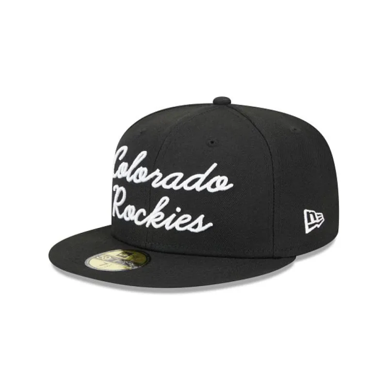 Colorado Rockies Fairway Script 59FIFTY Fitted Hat sold by New Era