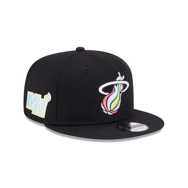 Miami Heat Color Pack Black 9FIFTY Snapback Hat sold by New Era