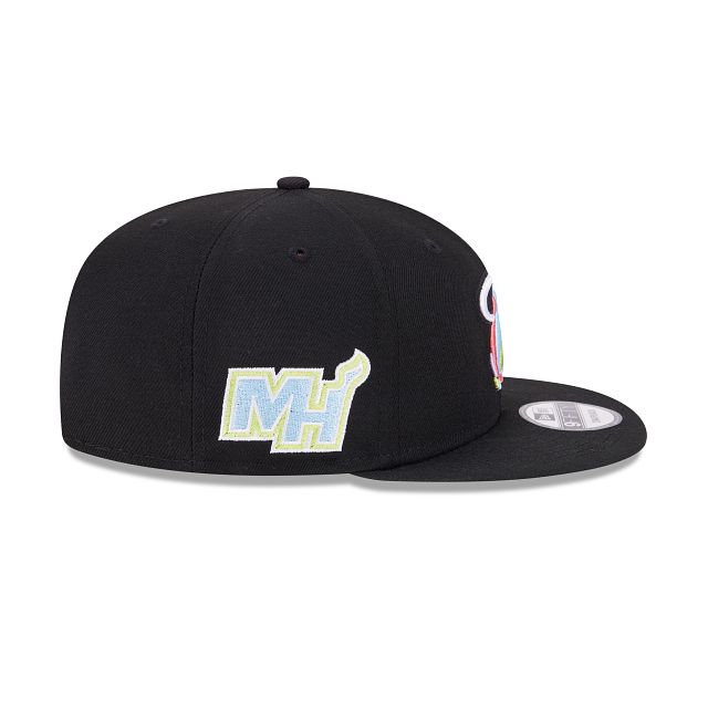 Miami Heat Color Pack Black 9FIFTY Snapback Hat sold by New Era product image thumbnail 4