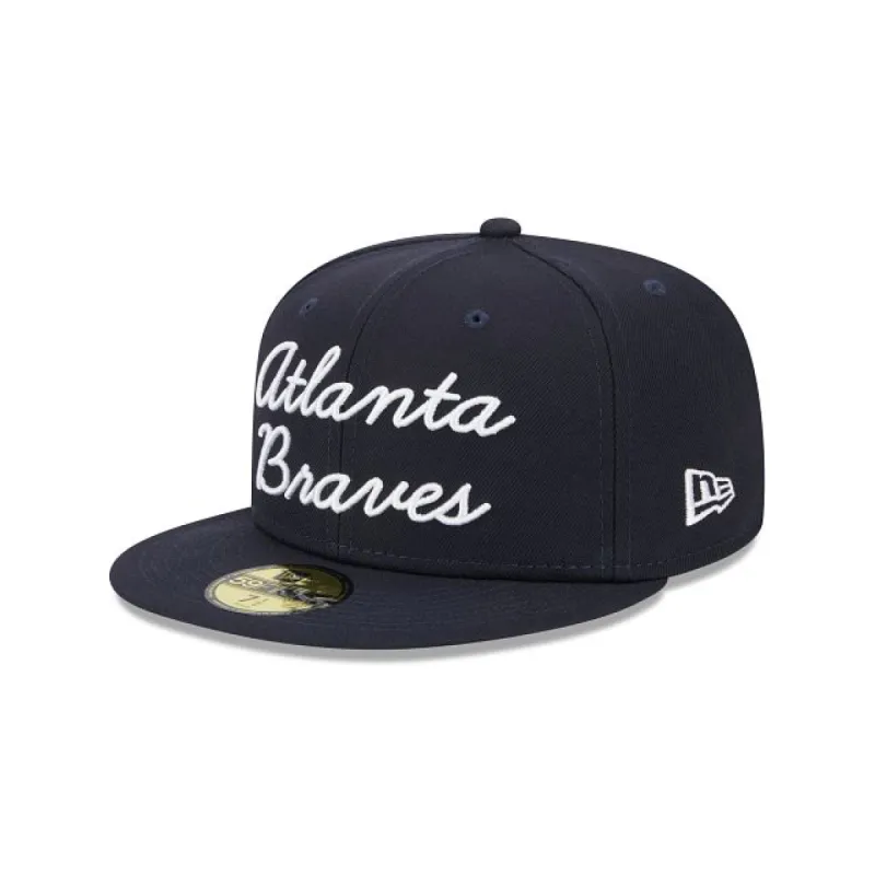 Atlanta Braves Fairway Script 59FIFTY Fitted Hat sold by New Era