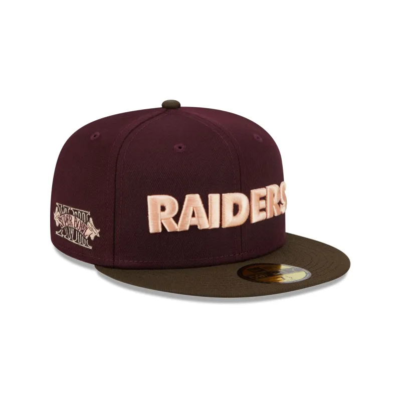 Las Vegas Raiders Berry Chocolate 59FIFTY Fitted Hat sold by New Era