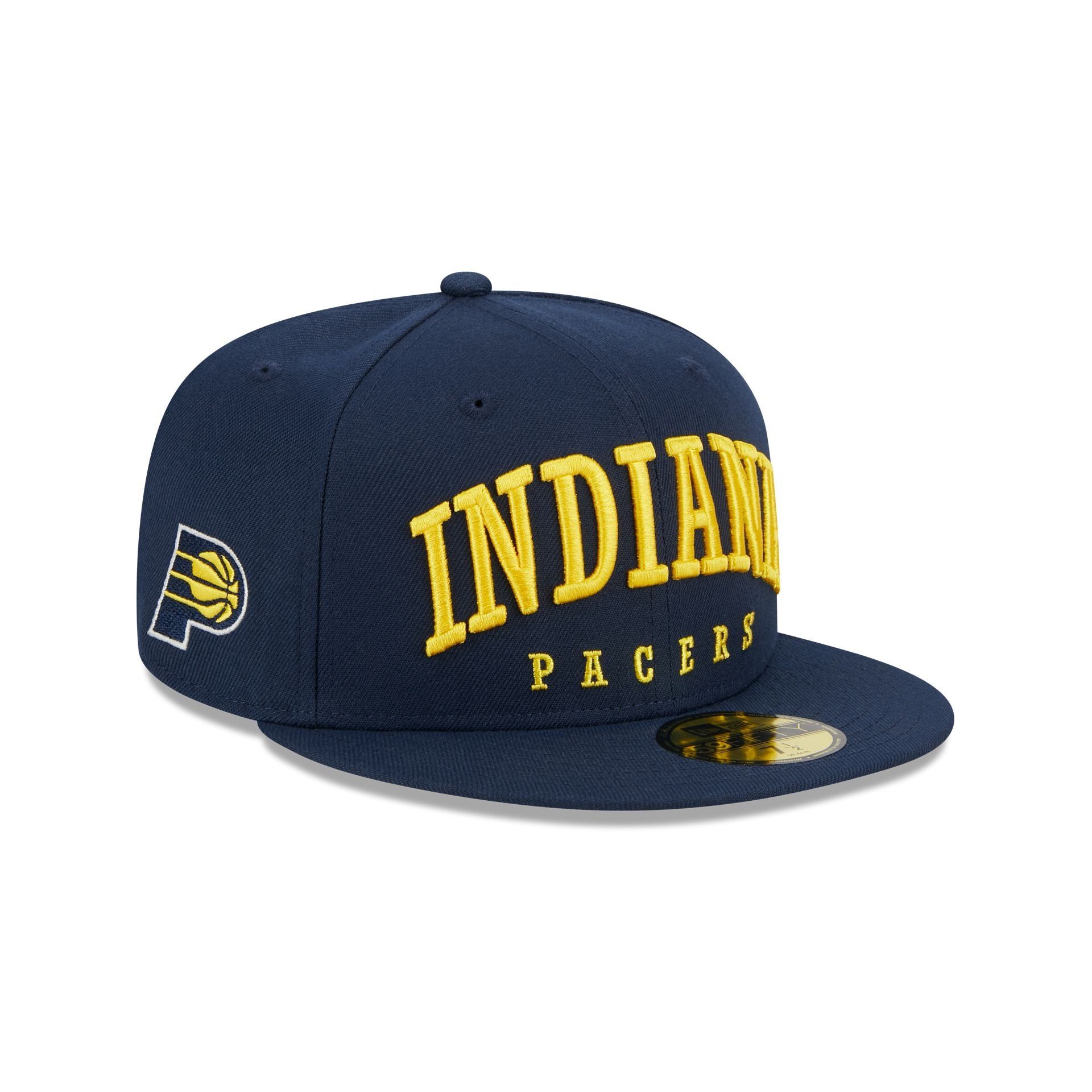 Indiana Pacers Sport Night Wordmark 59FIFTY Fitted Hat sold by New Era