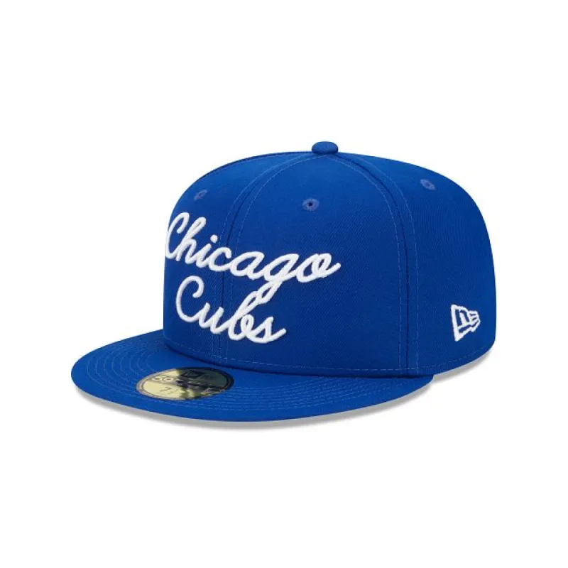 Chicago Cubs Fairway Script 59FIFTY Fitted Hat sold by New Era