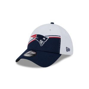 New England Patriots 2023 Sideline White 39THIRTY Stretch Fit Hat sold by New Era