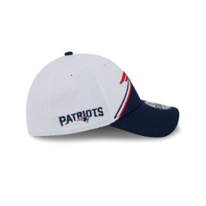 New England Patriots 2023 Sideline White 39THIRTY Stretch Fit Hat sold by New Era