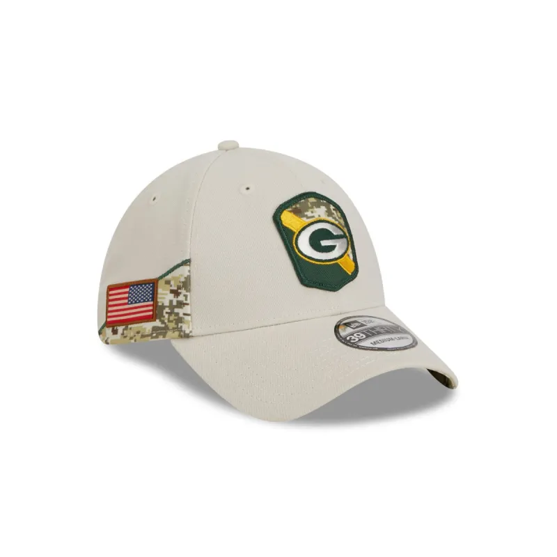 Green Bay Packers 2023 Salute to Service 39THIRTY Stretch Fit Hat made by New Era