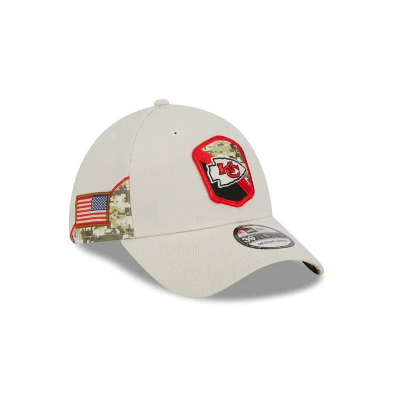 Kansas City Chiefs 2023 Salute to Service 39THIRTY Stretch Fit Hat sold by New Era
