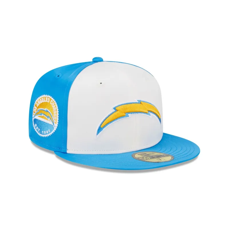 Los Angeles Chargers Throwback Satin 59FIFTY Fitted Hat sold by New Era