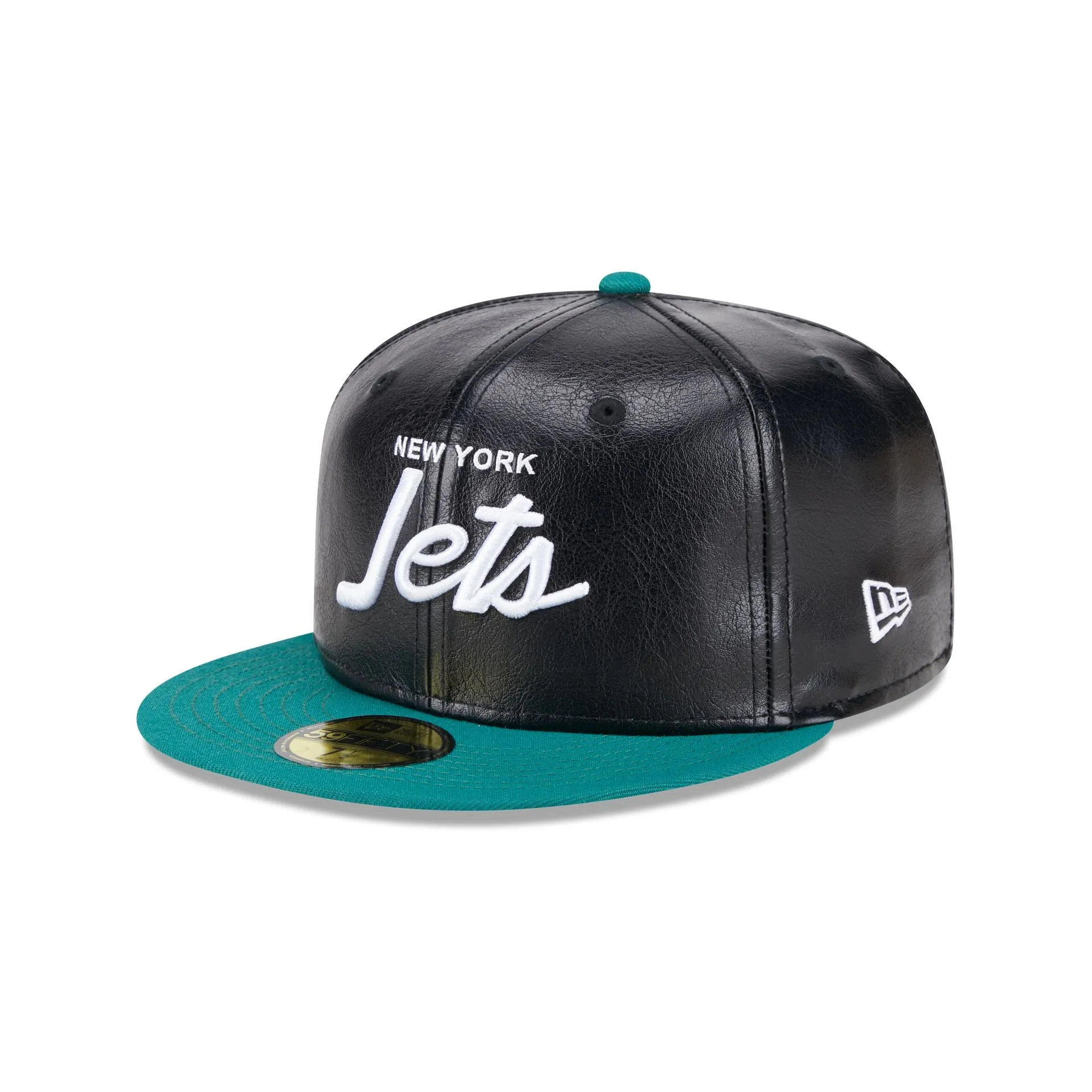 New York Jets Faux Leather Crown 59FIFTY Fitted Hat sold by New Era