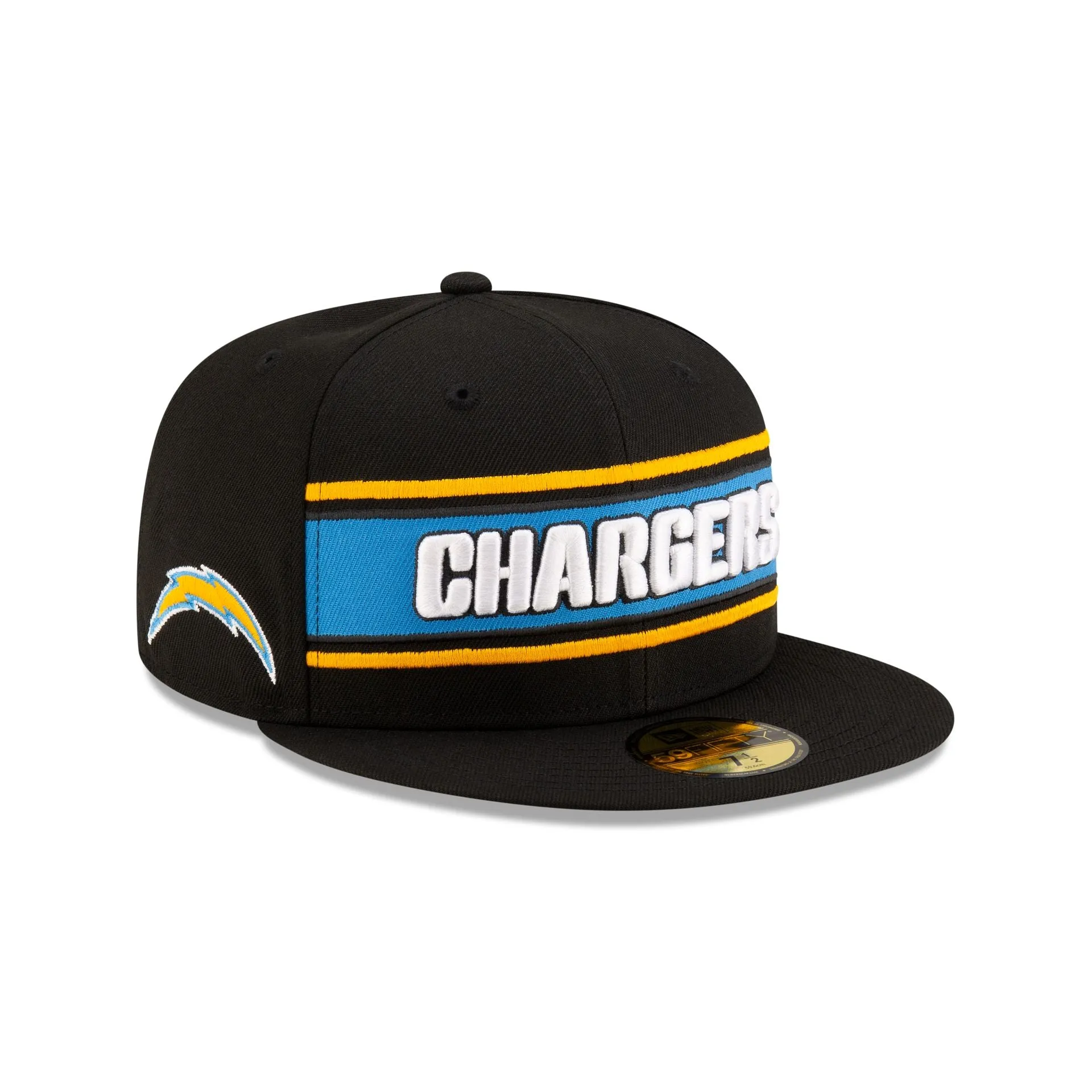 Los Angeles Chargers 2024 Sideline Black 59FIFTY Fitted Hat sold by New Era