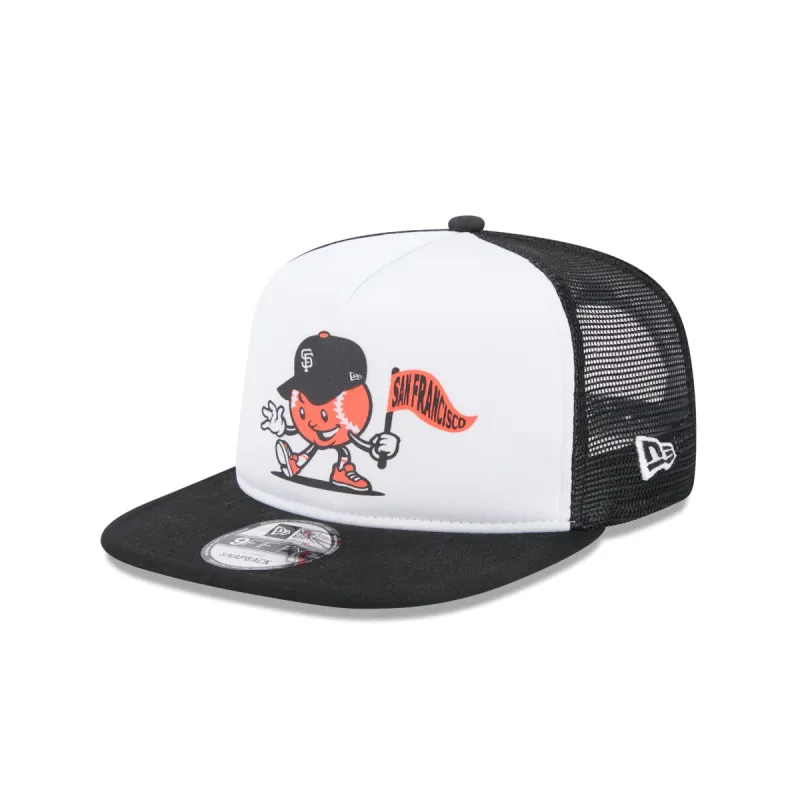 San Francisco Giants Court Sport 9FIFTY A-Frame Trucker Hat sold by New Era