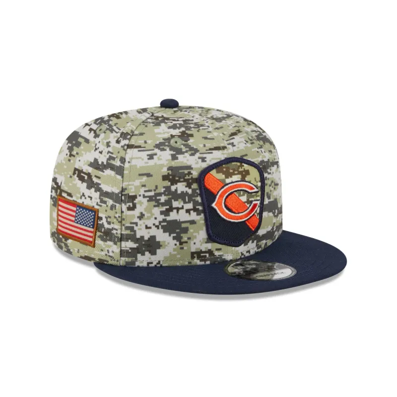 Chicago Bears 2023 Salute to Service Camo 9FIFTY Snapback Hat sold by New Era