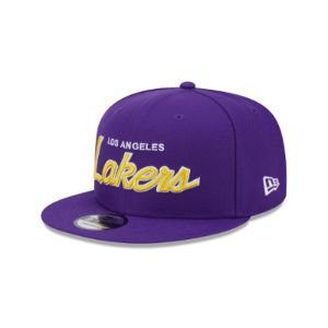 Los Angeles Lakers Script 9FIFTY Snapback Hat sold by New Era