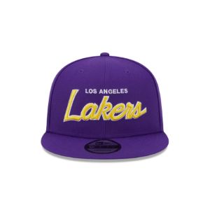 Los Angeles Lakers Script 9FIFTY Snapback Hat sold by New Era